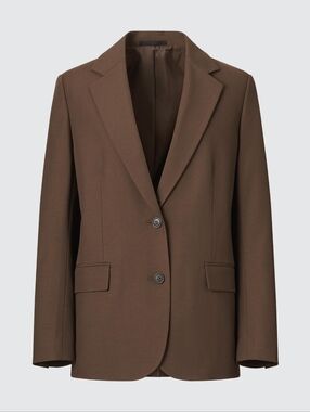 Women's Brown Single-Button Blazer